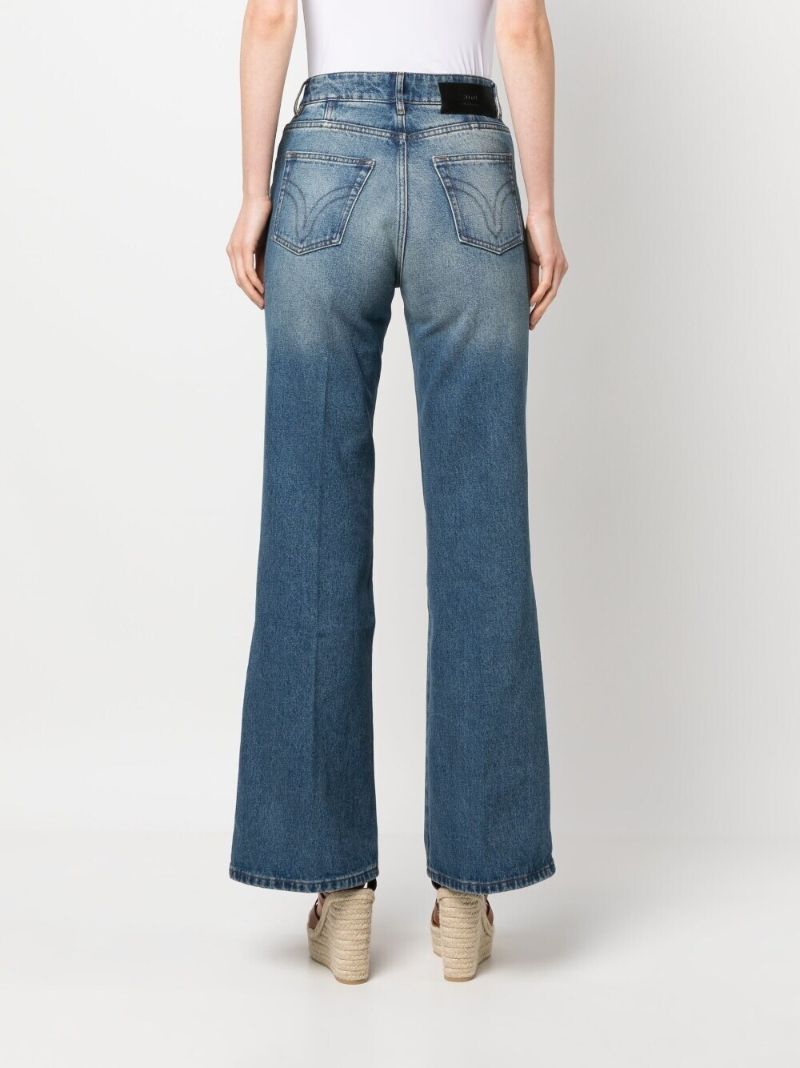 Blue High-rise Bootcut Jeans