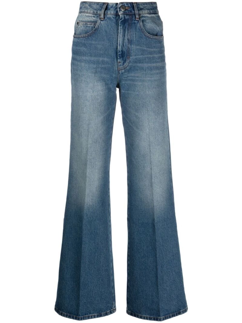 Blue High-rise Bootcut Jeans