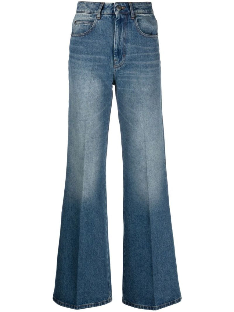 Blue High-rise Bootcut Jeans