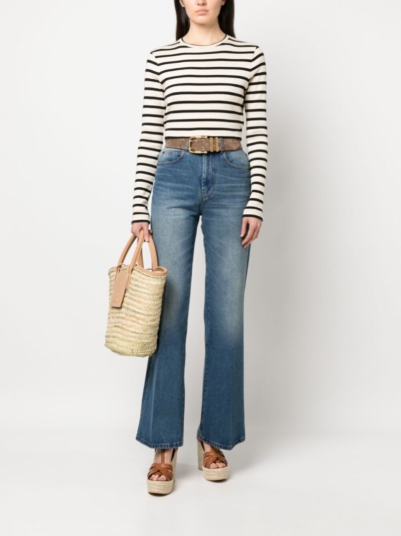 Blue High-rise Bootcut Jeans