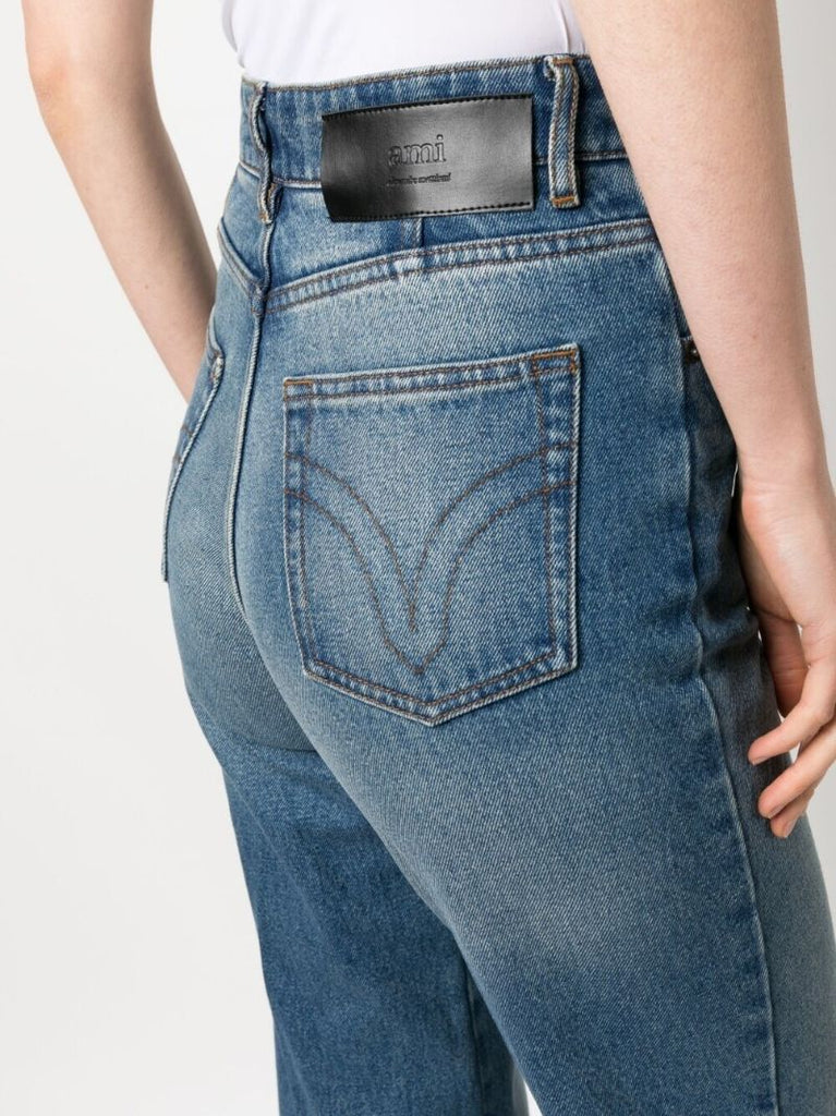 Blue High-rise Bootcut Jeans