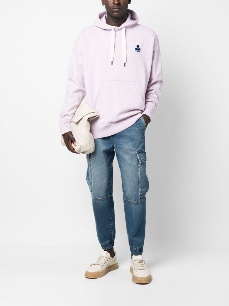 Blue Tapered Cargo Jeans