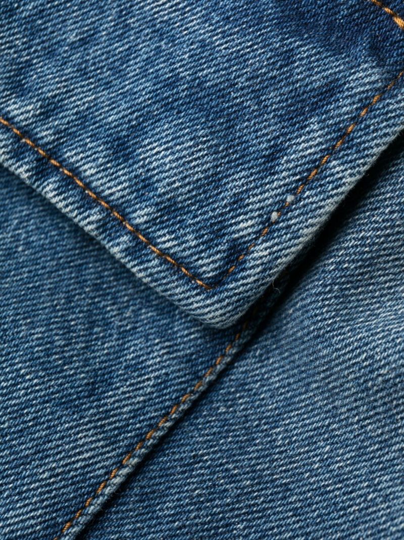 Blue Tapered Cargo Jeans