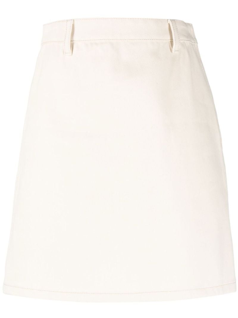 Neutral High-waisted Denim Skirt