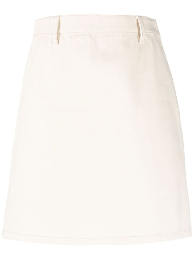 Neutral High-waisted Denim Skirt