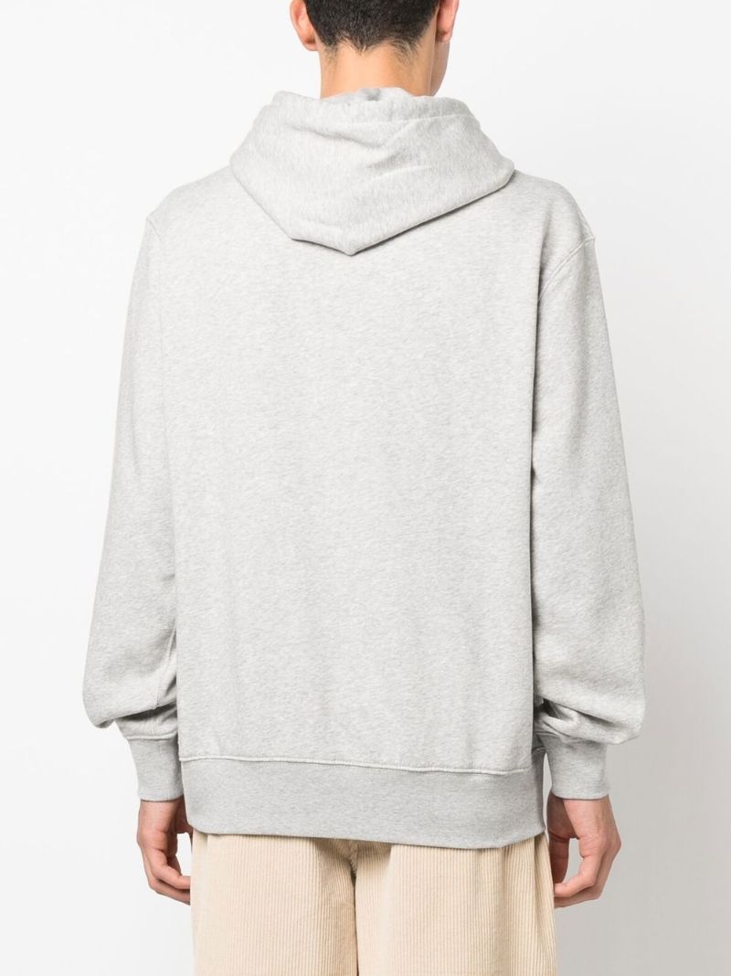 Grey Polo Bear Print Hoodie