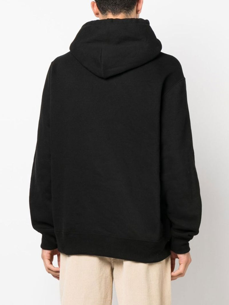 Black Polo Bear Print Hoodie
