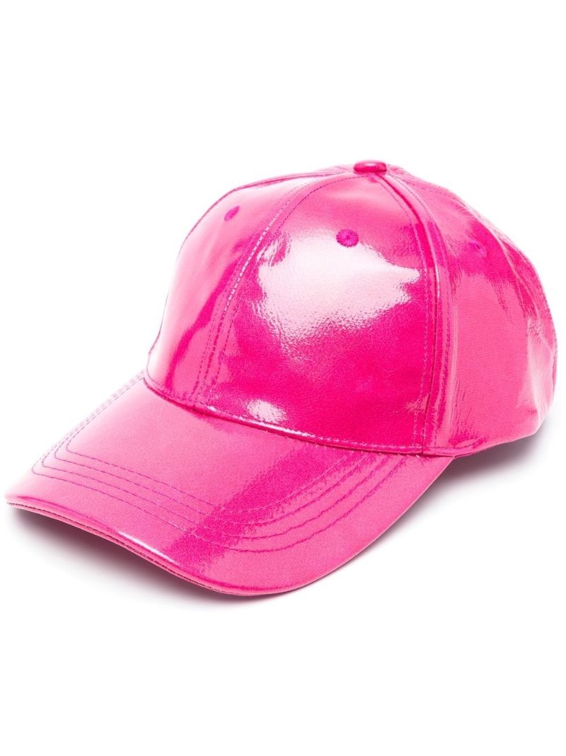 Pink Cia Faux-leather Cap
