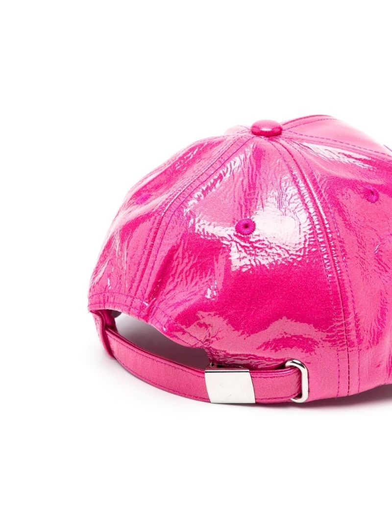 Pink Cia Faux-leather Cap