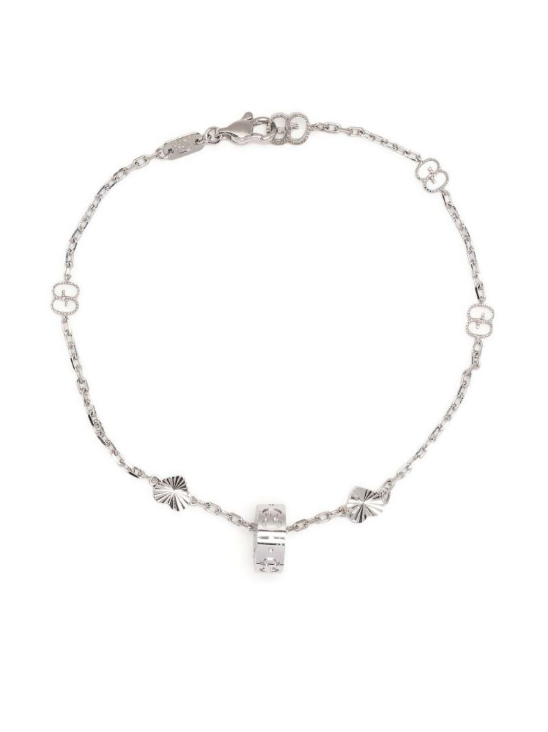 18k White Gold Heart Bracelet