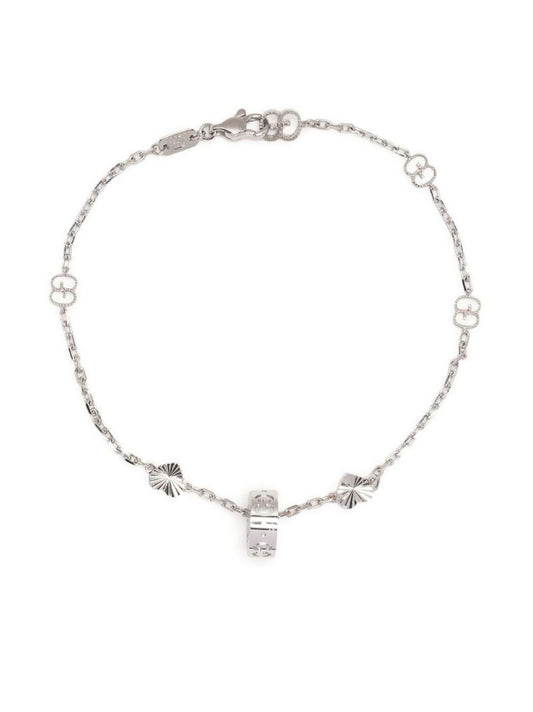 18k White Gold Heart Bracelet