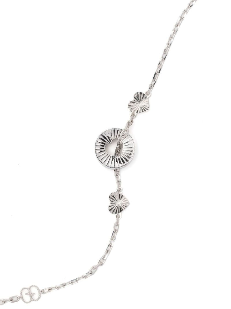 18k White Gold Heart Bracelet