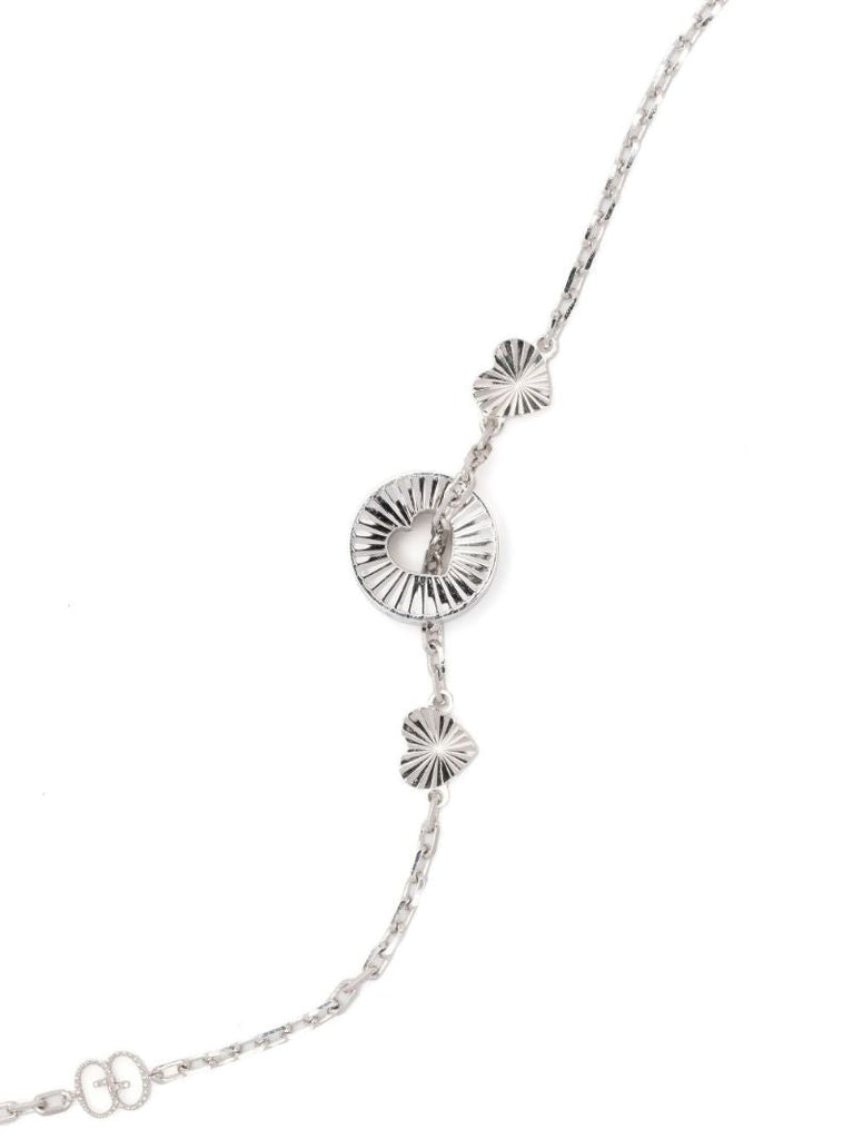 18k White Gold Heart Bracelet