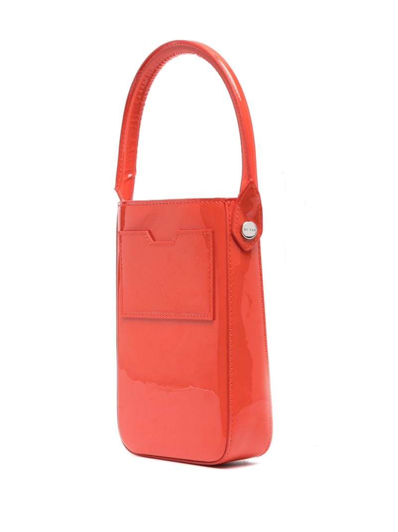 Red Note Patent Leather Cross Body Bag