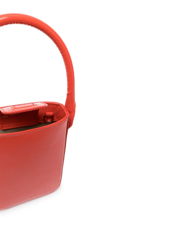 Red Note Patent Leather Cross Body Bag