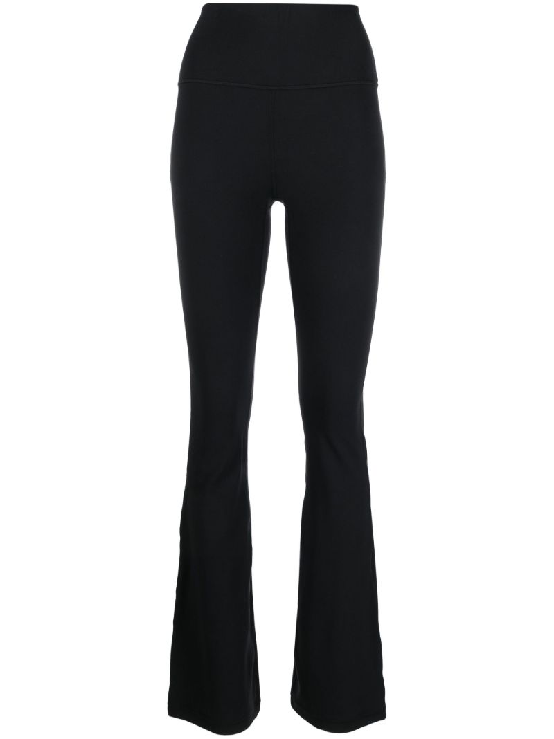 Black Groove Pant Flared Yoga Leggings