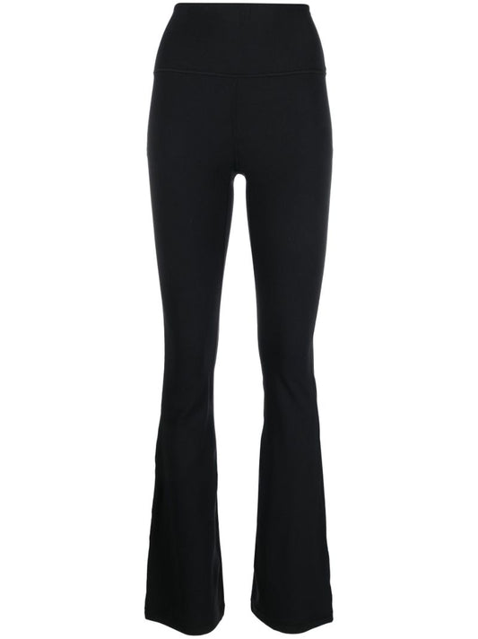Black Groove Pant Flared Yoga Leggings