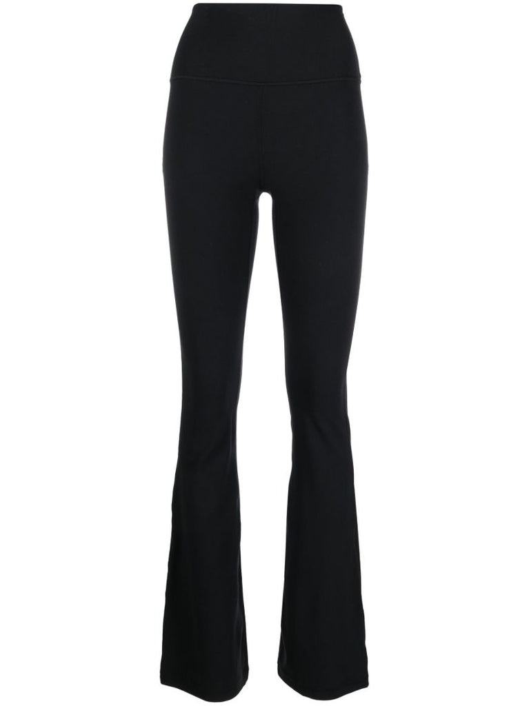 Black Groove Pant Flared Yoga Leggings