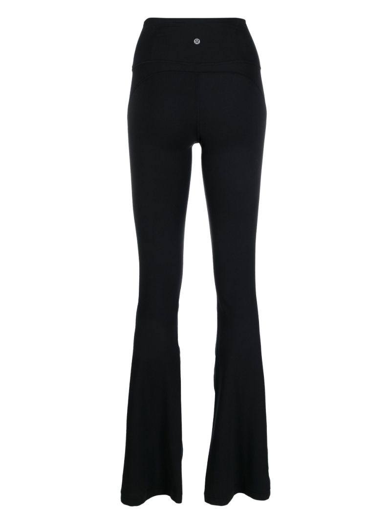 Black Groove Pant Flared Yoga Leggings