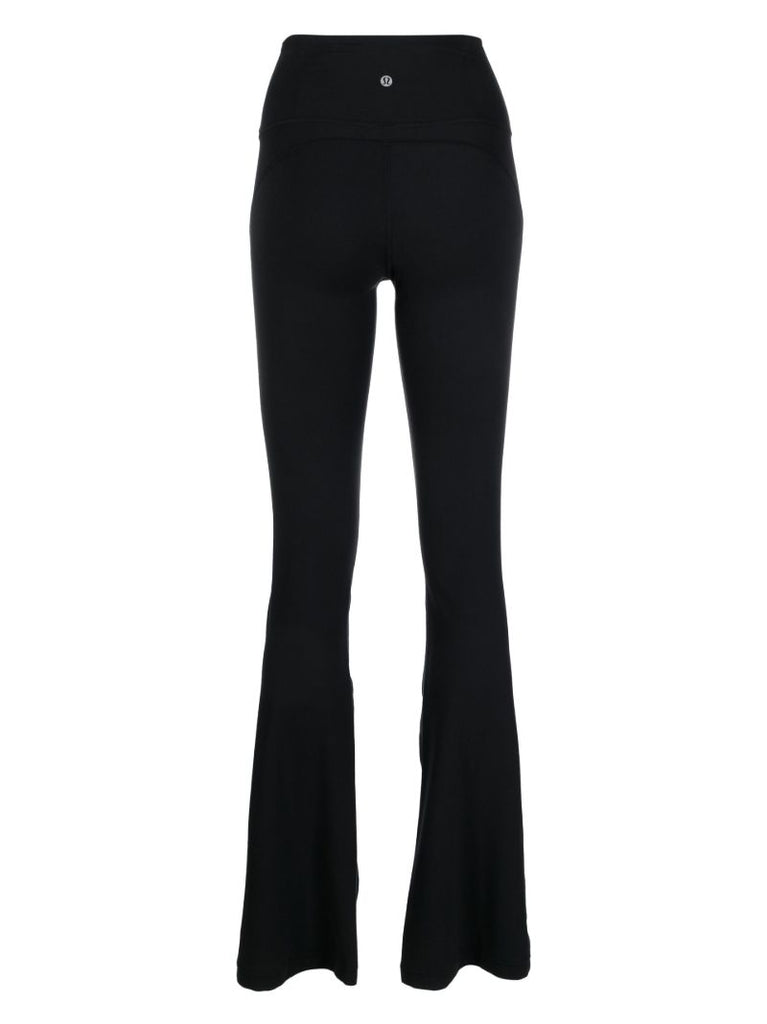 Black Groove Pant Flared Yoga Leggings