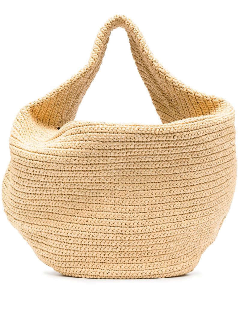 Neutral Raffia Tote Bag