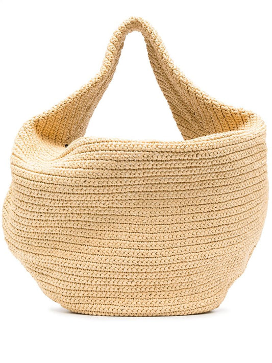 Neutral Raffia Tote Bag