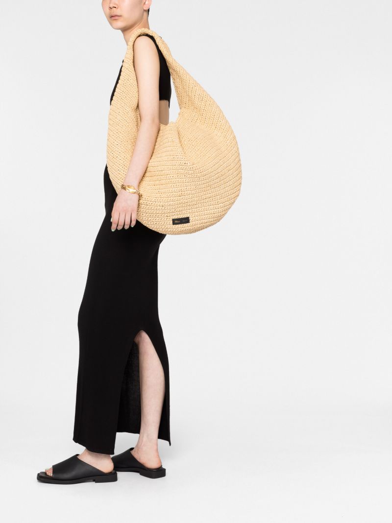Neutral Raffia Tote Bag
