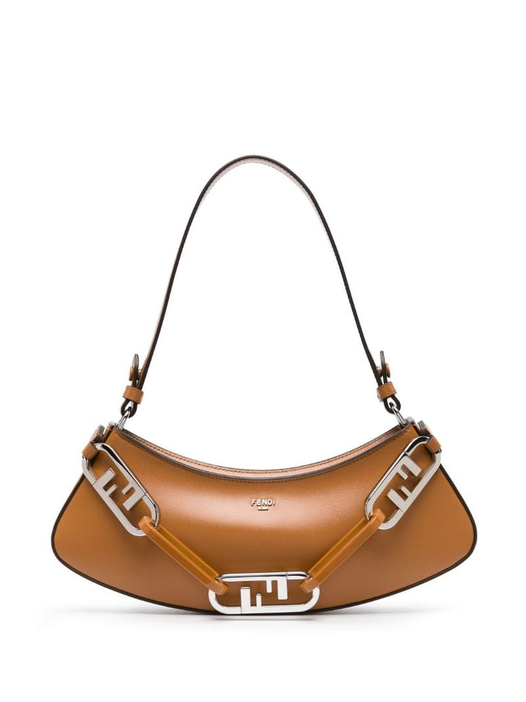 Brown O'lock Swing Leather Shoulder Bag