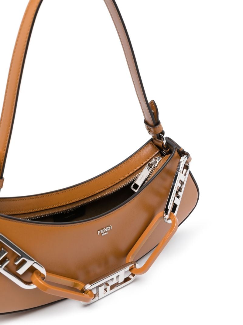 Brown O'lock Swing Leather Shoulder Bag
