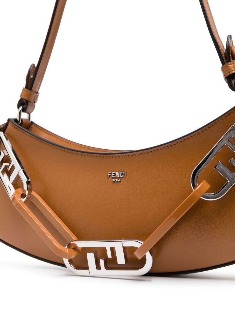Brown O'lock Swing Leather Shoulder Bag