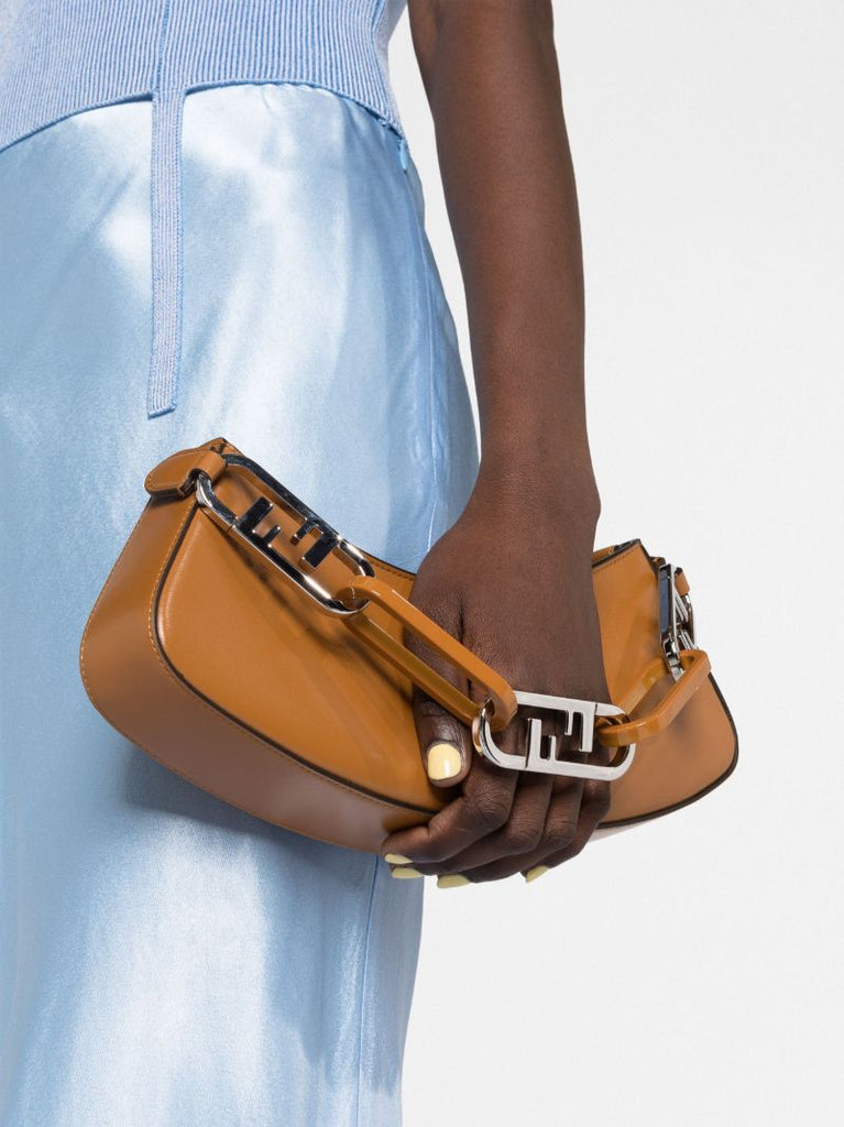 Brown O'lock Swing Leather Shoulder Bag
