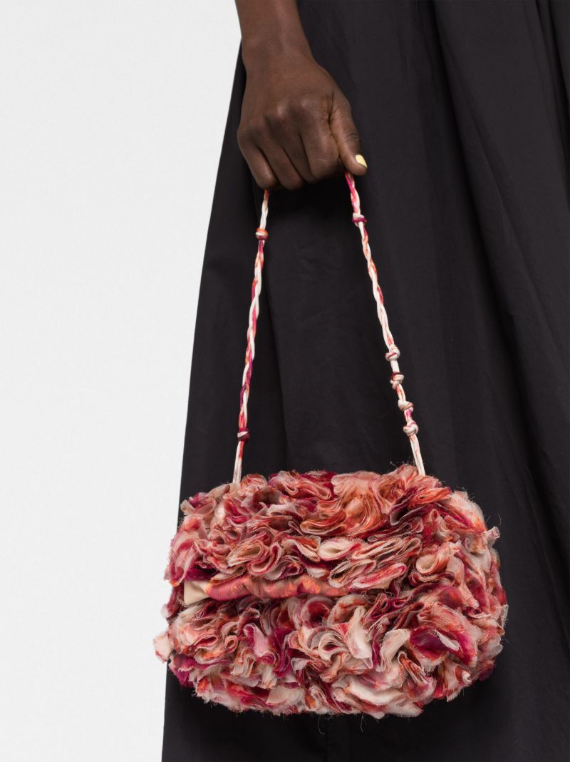 Pink Ruffle Shoulder Bag
