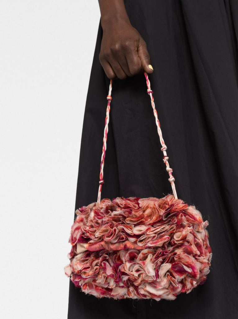 Pink Ruffle Shoulder Bag