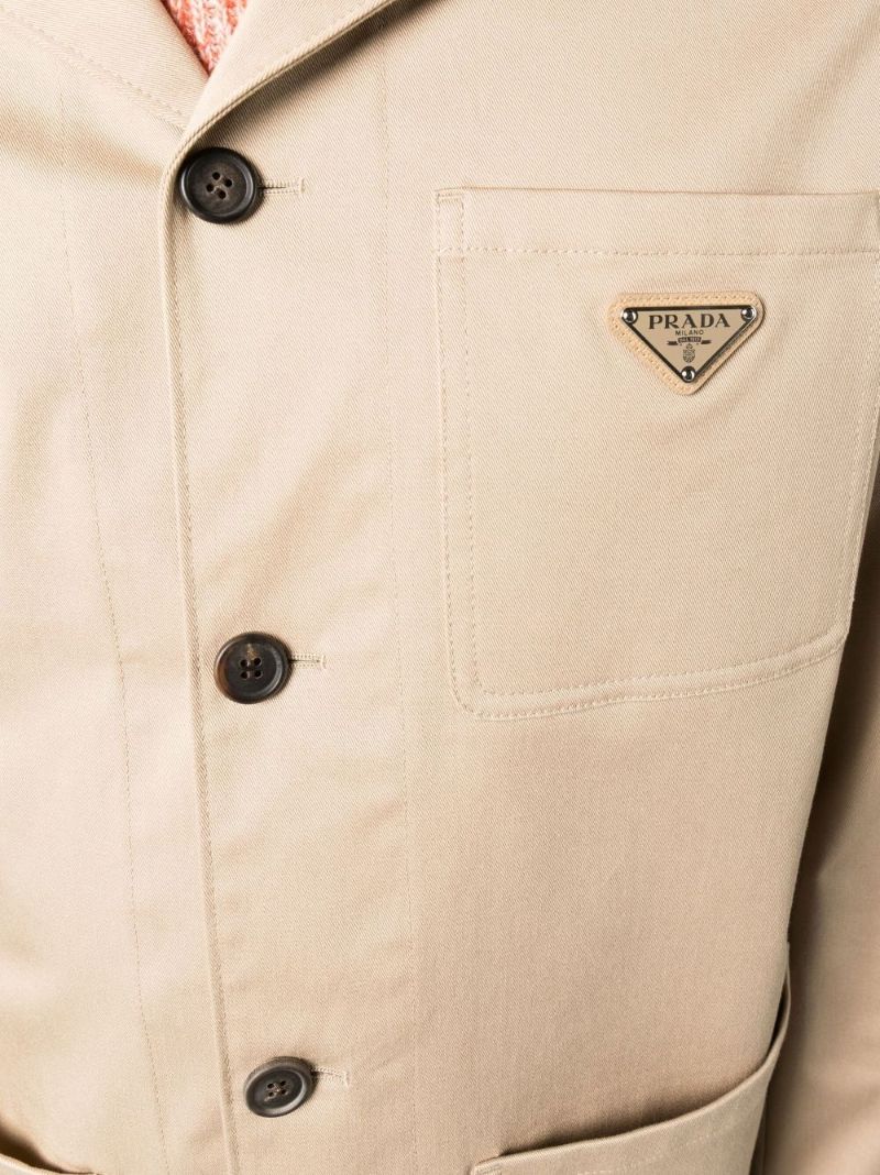 Neutral Logo Badge Cotton Jacket