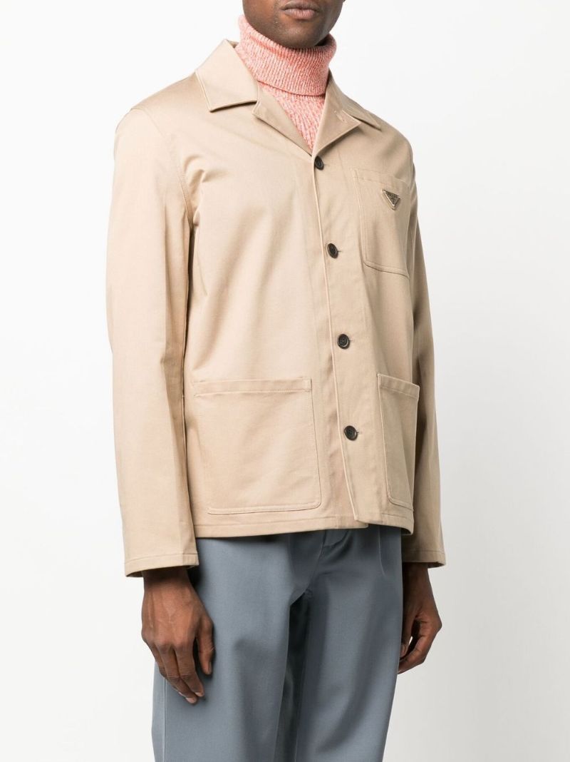 Neutral Logo Badge Cotton Jacket