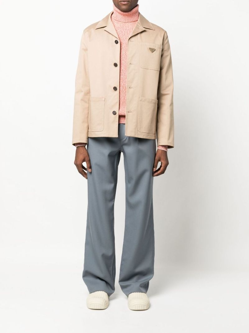 Neutral Logo Badge Cotton Jacket