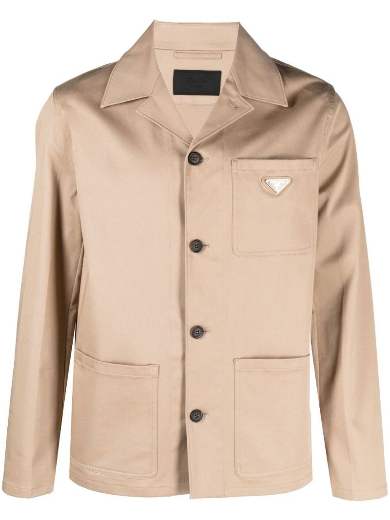 Neutral Logo Badge Cotton Jacket