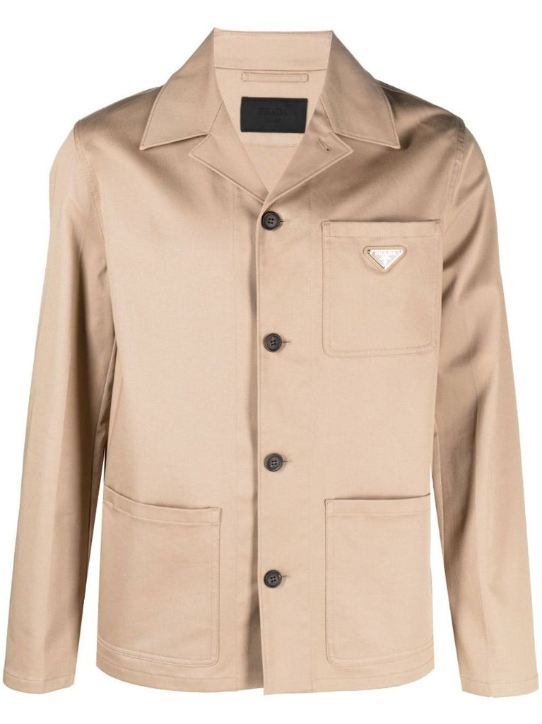 Neutral Logo Badge Cotton Jacket