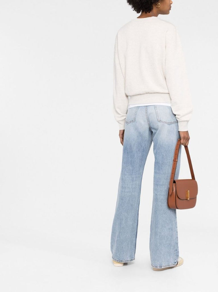 Neutral Triomphe Print Cotton Sweatshirt