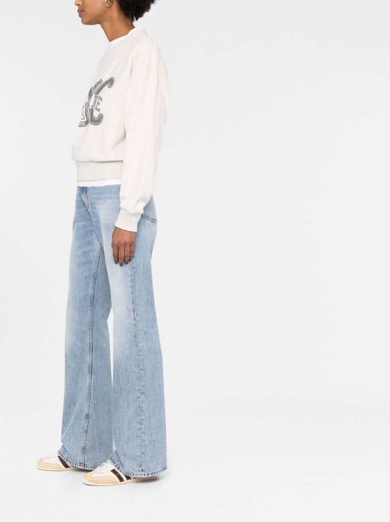 Neutral Triomphe Print Cotton Sweatshirt