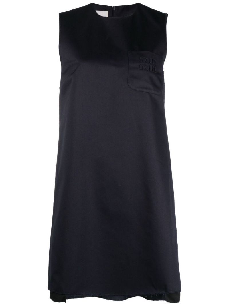 Blue Chino Mini Shift Dress