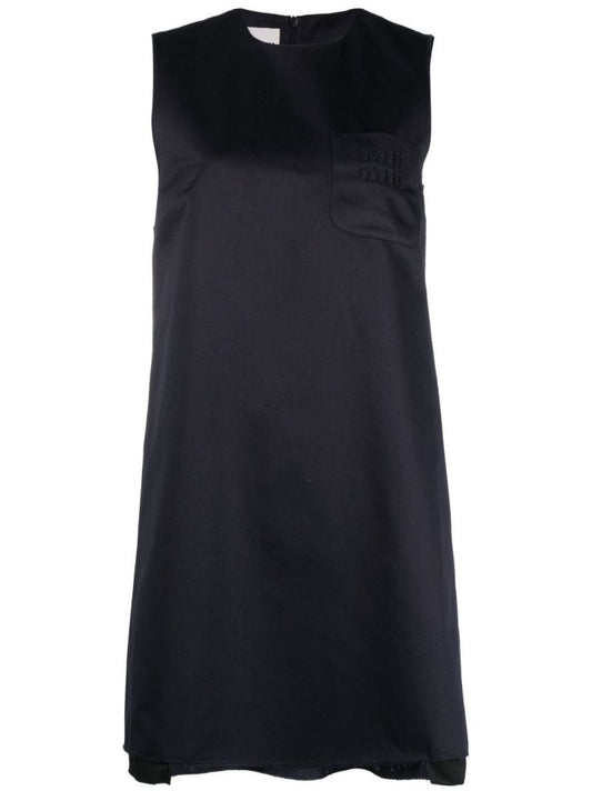 Blue Chino Mini Shift Dress