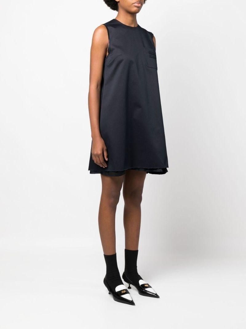 Blue Chino Mini Shift Dress