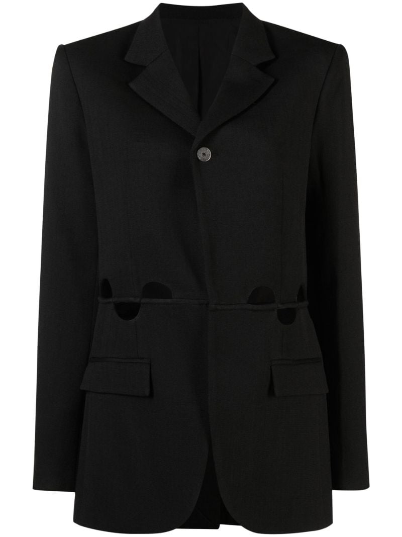 Black Hinge Seam Single-breasted Blazer