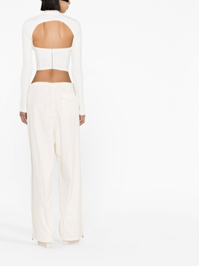 White Modular Corset Top