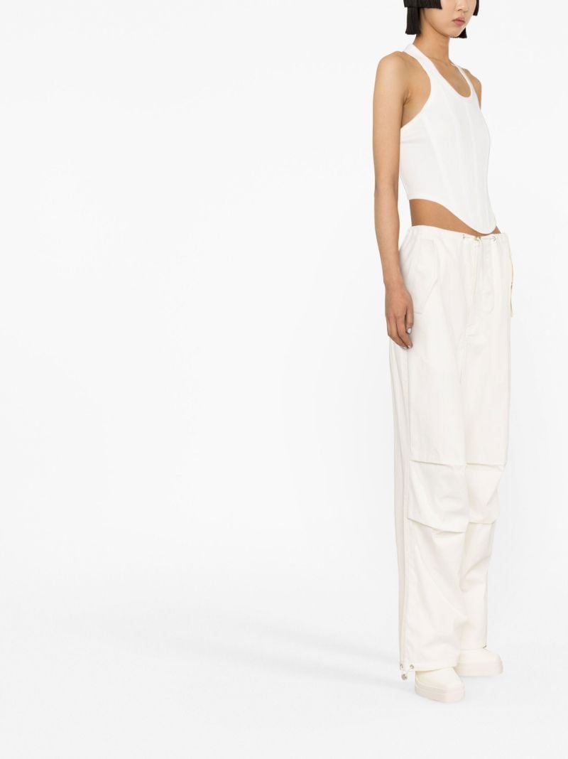 White Modular Corset Top