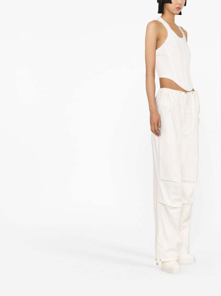 White Modular Corset Top