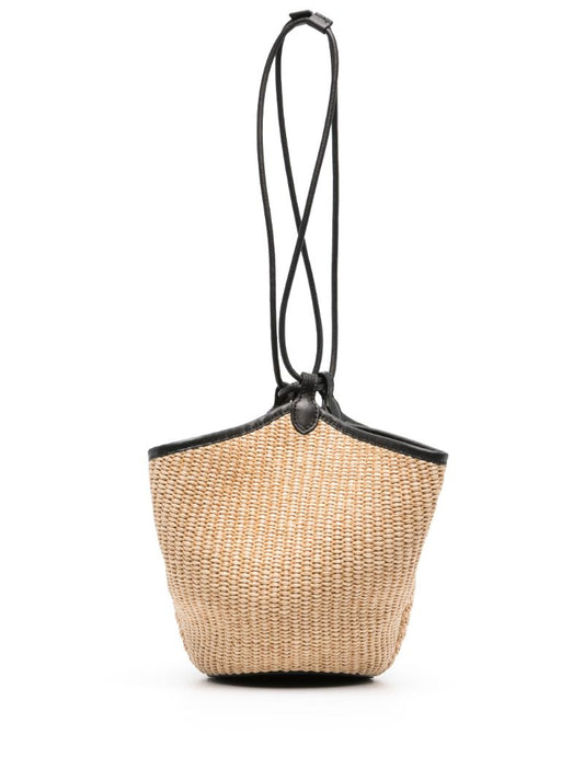 Neutral Lotus Raffia Tote Bag