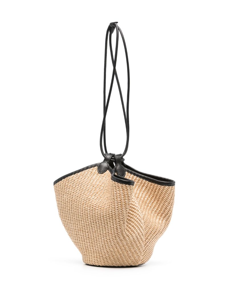 Neutral Lotus Raffia Tote Bag