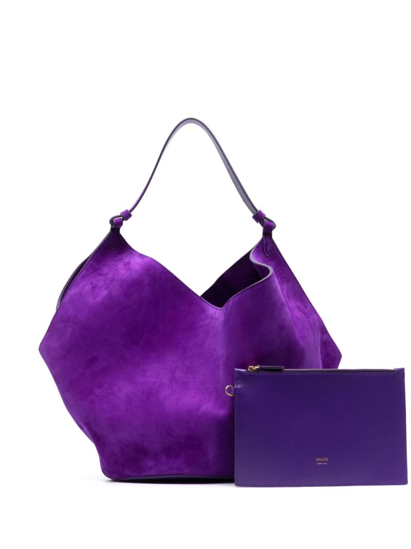 Purple the Medium Lotus Suede Tote Bag
